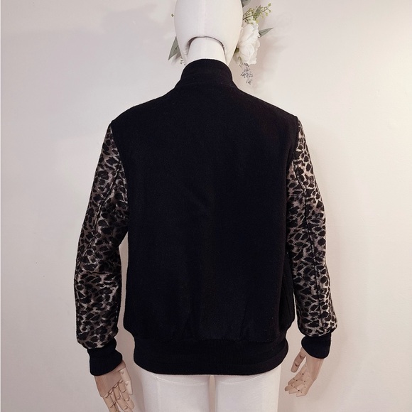 Black Wool Bomber Jacket by Aritzia - Picture 2 of 5